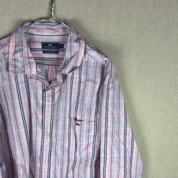 Vineyard Vines > Pink and Blue Classic Fit Tucker Shirt 2XB - Picture 3 of 6